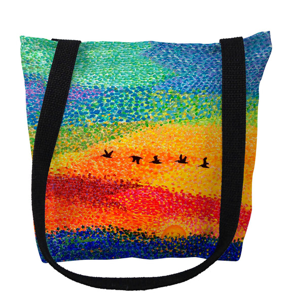 Pelican Sunset Tote Bag