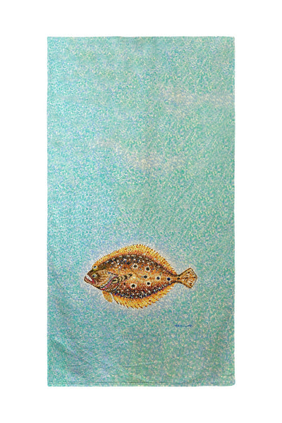 Pointillist Flounder Beach Towel