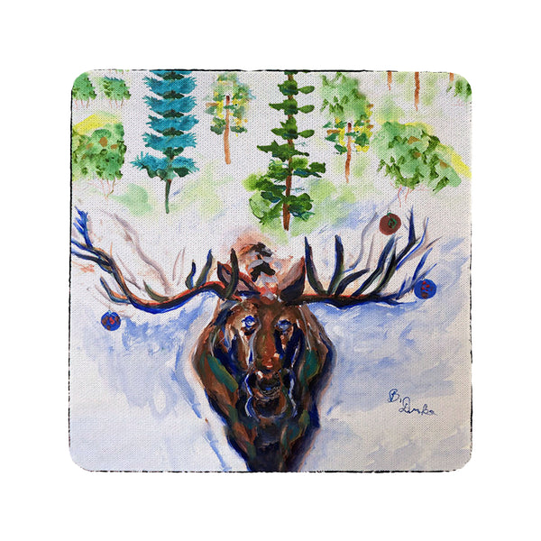 Christmas Moose Coaster Set of 4