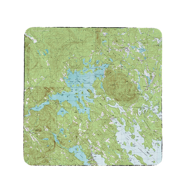 Squam Lake, NH Nautical Map Coaster Set of 4