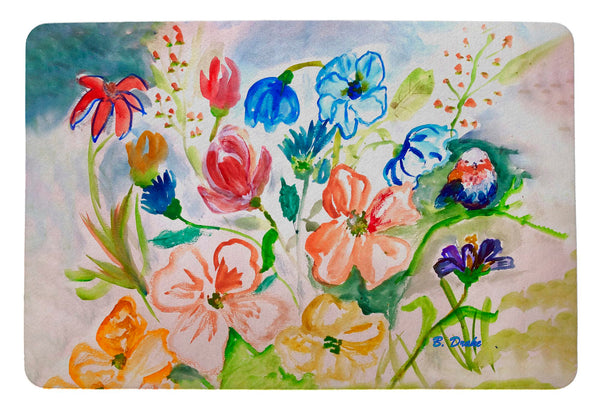 Colorful Flowers Door Mat