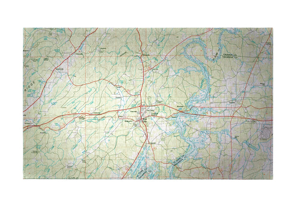 Logan Martin Lake, AL Nautical Map Door Mat