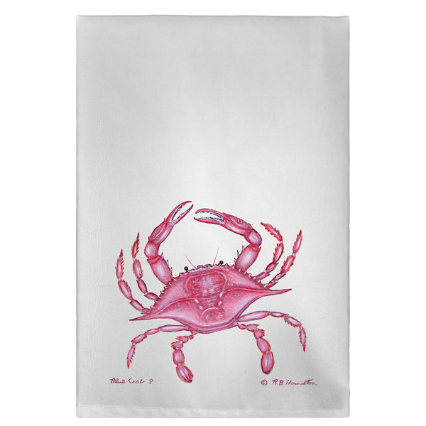 Pink Crab Guest Towel