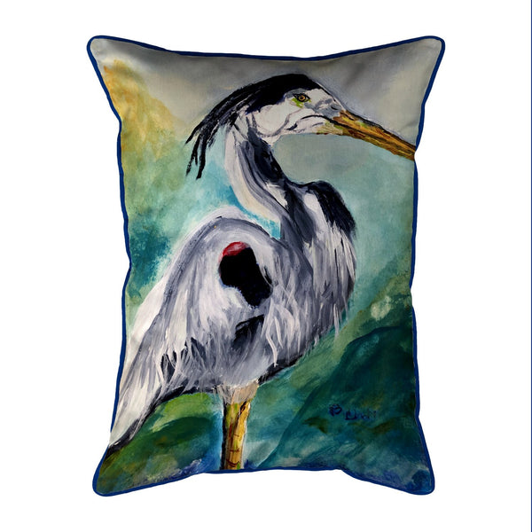 Betsy's Blue Heron Corded Pillow