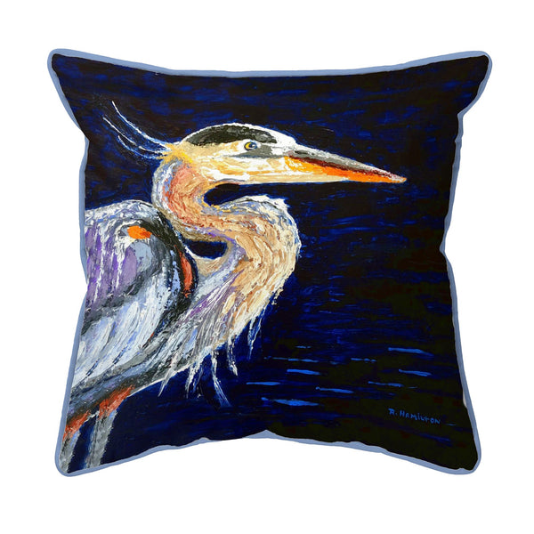 Palette Blue Heron Corded Pillow