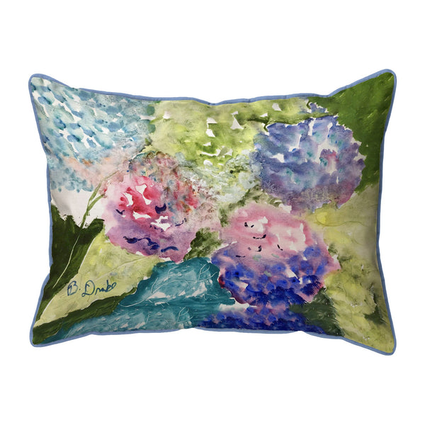Pink & Purple Hydrangea Corded Pillow