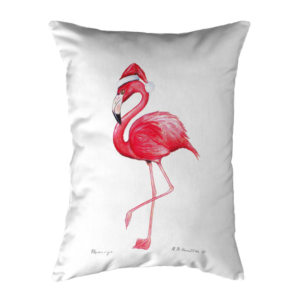 Flamingo Santa Noncorded Pillow