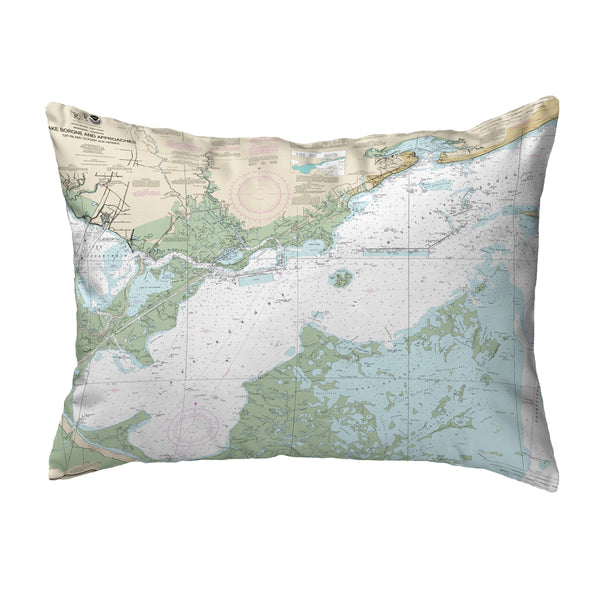 Lake Borgne and Approaches, LA Nautical Map Noncorded Indoor/Outdoor Pillow