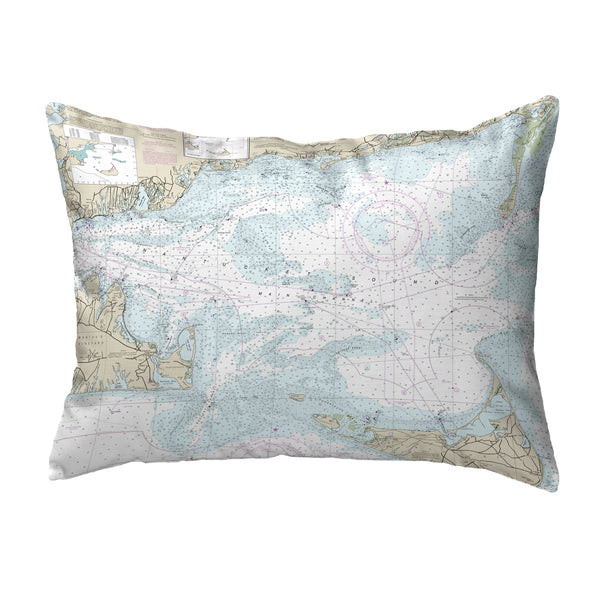 Nantucket Sound, MA Nautical Map Noncorded Indoor/Outdoor Pillow