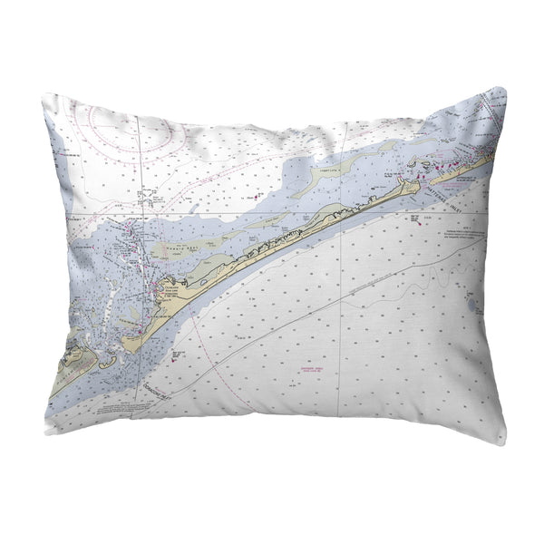 Ocracoke Inlet, NC Nautical Map Noncorded Indoor/Outdoor Pillow
