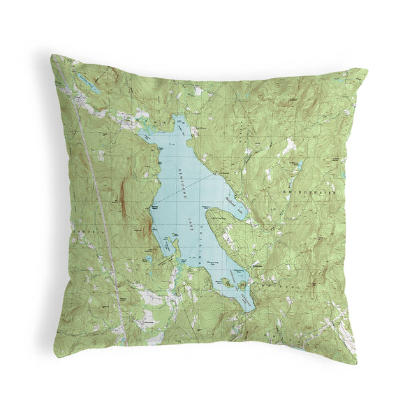 Newfound Lake, NH Nautical Map Noncorded Indoor/Outdoor Pillow