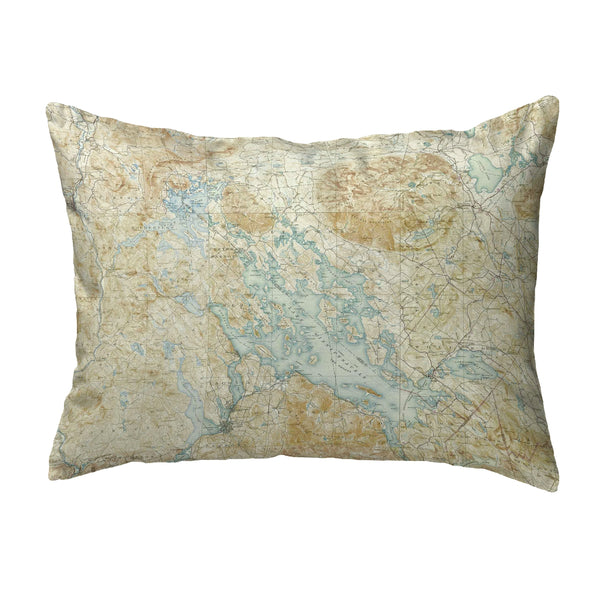 Winnipesaukee, NH Nautical Map Noncorded Indoor/Outdoor Pillow