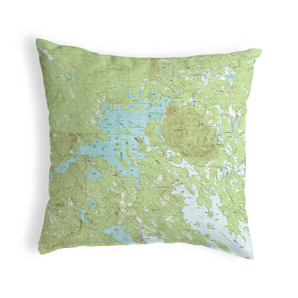 Squam Lake, NH Nautical Map Noncorded Indoor/Outdoor Pillow