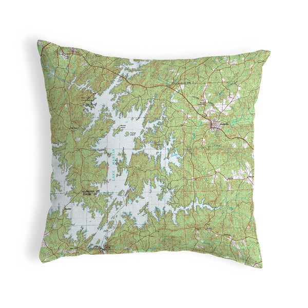 Lake Martin, AL Nautical Map Noncorded Indoor/Outdoor Pillow