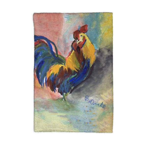 Blue Tail Rooster Kitchen Towel