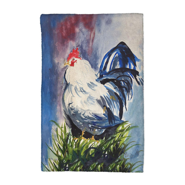 Blue & White Rooster Kitchen Towel