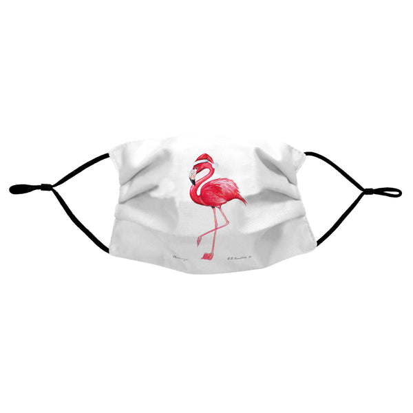 Flamingo Santa Face Mask Set of Two