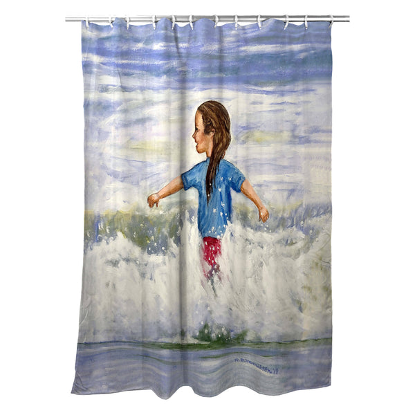 Girl in Surf Shower Curtain